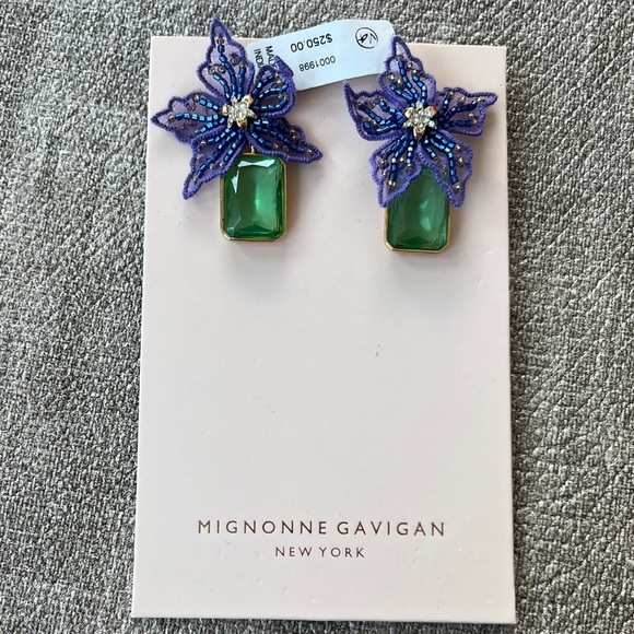 Mignonne Gavigan Jewelry - Mignonne Gavigan Violet and Emerald Earrings